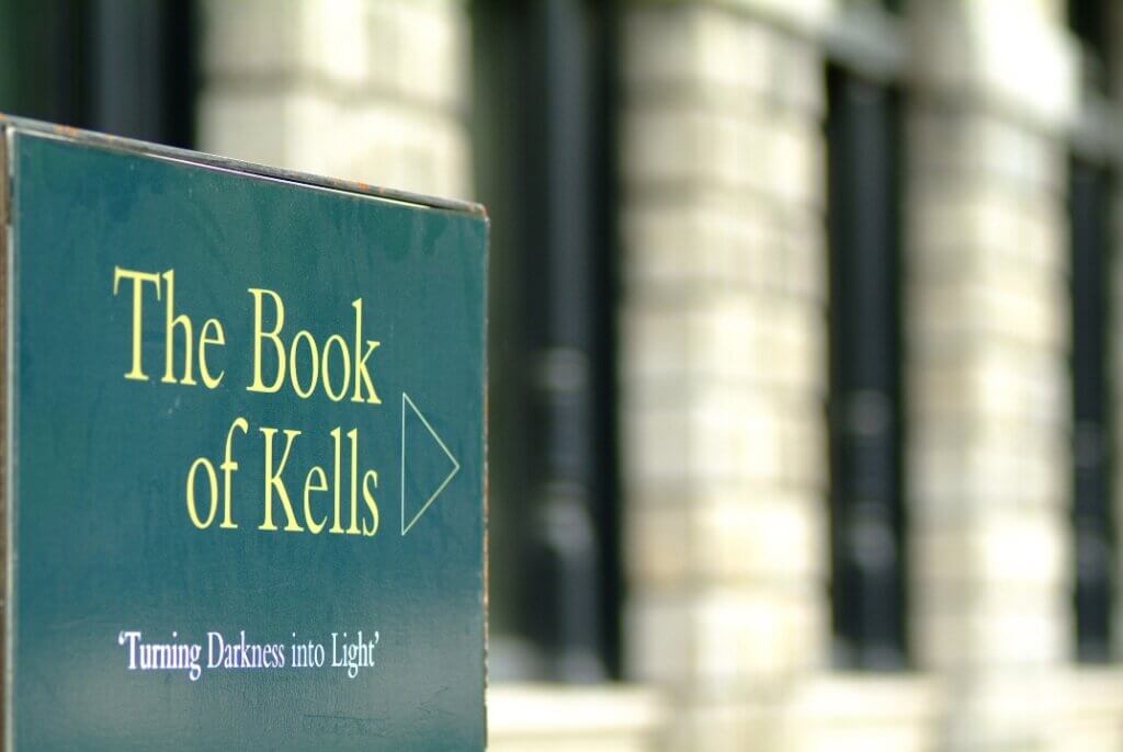 a sign the Book of Kells