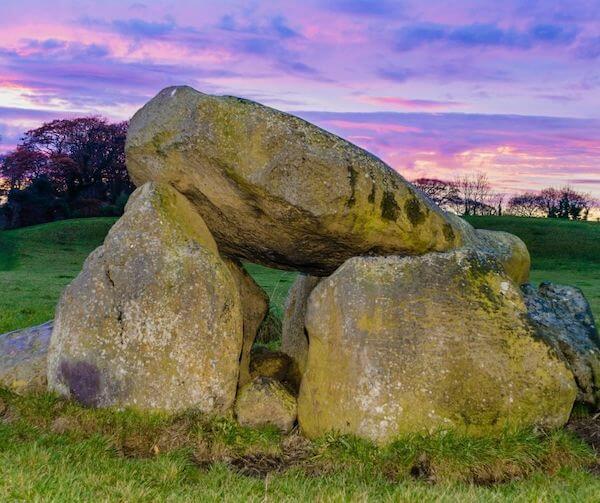 three large stones connected discover the Ards Peninsula