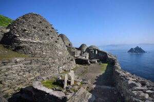 stone hits overlooking the sea Skellig Michael reopens