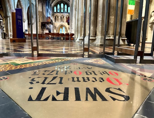 large writing on a marble floor 7 historical attractions in Dublin