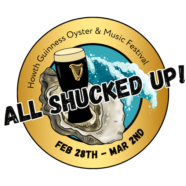 a poster of a pint of guinness and oysters all shucked up