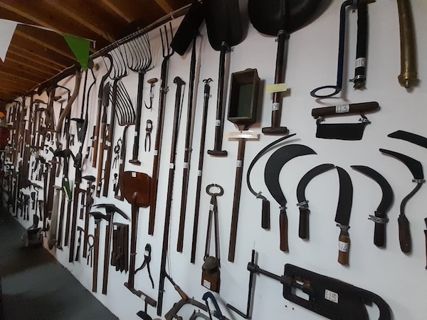 farm implements hanging on a wall Old Irish Ways