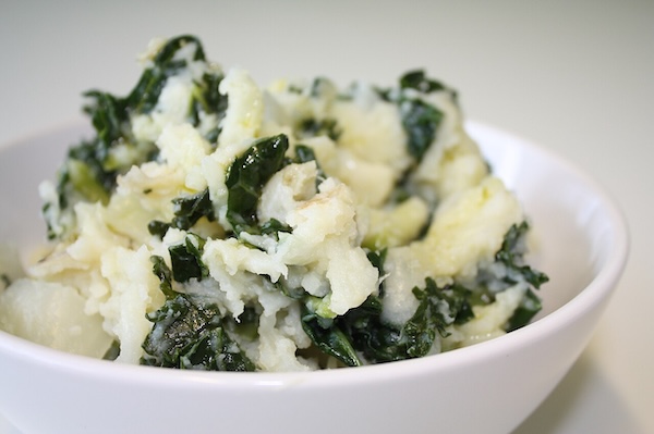 a bowl of mashed potato and cabbage Halloween in Ireland