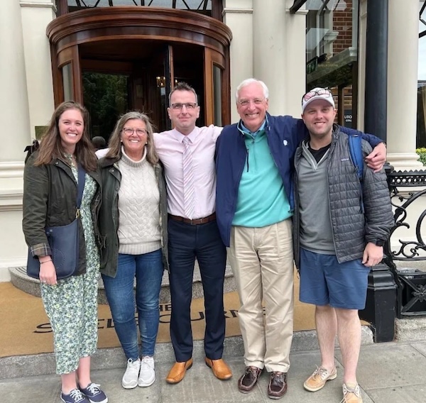 a group of people posing for a picture Dingle native and tour guide