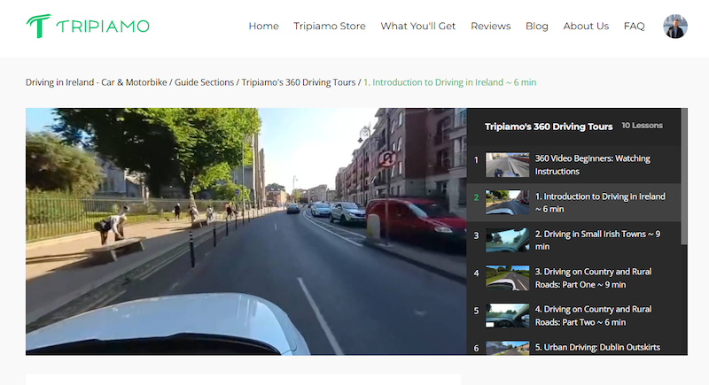 a street with cars on it driving in Ireland